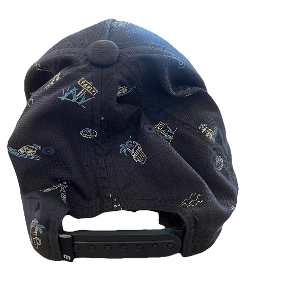 Travis Mathew Hat Cap Snap Back Mens Navy Party Print Here For A Good Time - Picture 3 of 4